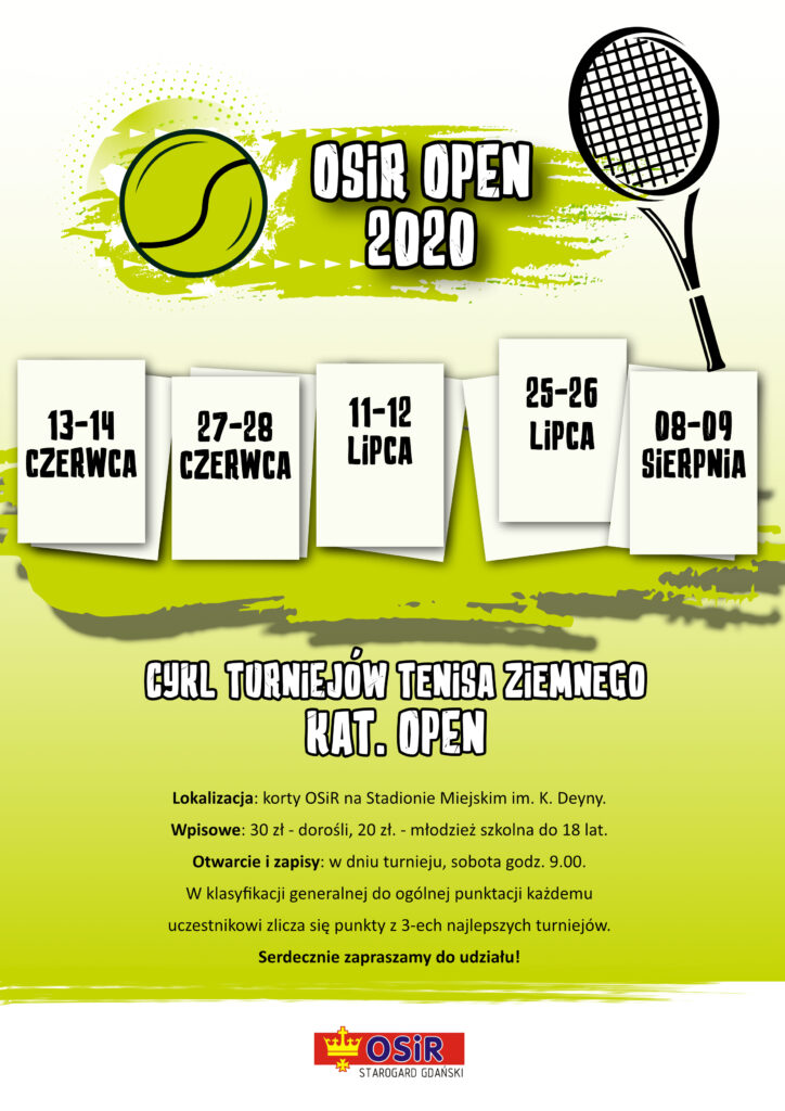 OSiR OPEN 2020 – Turniej Tenisa Ziemnego